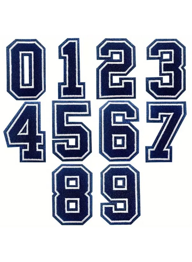 رقم البيسبول المطرز 0 9 رقعة حديدية للقمصان والقبعات والشنط - Image 3